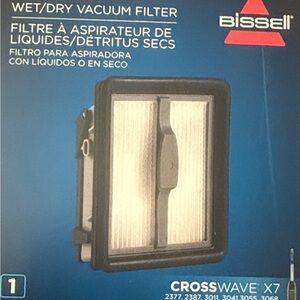 Bissell CrossWave X7 Vacuum Filter - Black and White 2 Pack